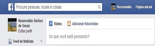 Conta do autor no Facebook